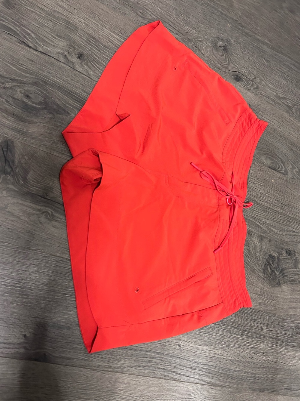 Athleta Bright Red Athletic Shorts with Drawstring